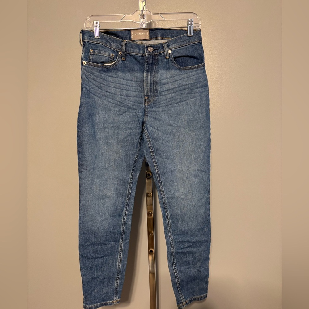 Everlane Women's Blue Jeans High Rise‎ Size 29 Ankle Cotton Blend